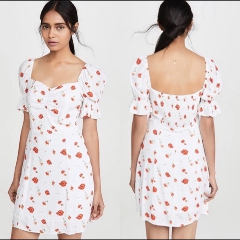 Charlie Holiday Puff Sleeve Floral Dress •6•